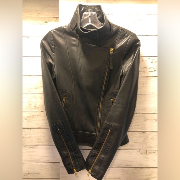 Mackage Jackets & Blazers - Mackage Black Moto Lamb Leather Biker Made for Aritzia